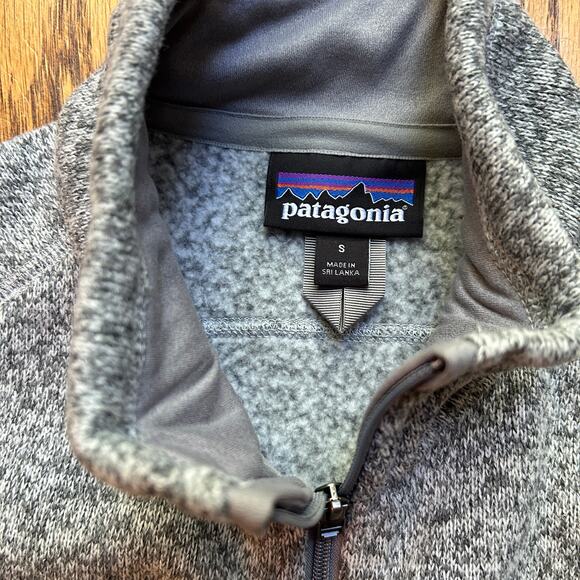 Patagonia Gray Better Sweater Vest Marled Zip Up Pockets Size Small - Picture 3 of 7